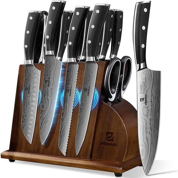 17-Piece German Steel Knife Block Set