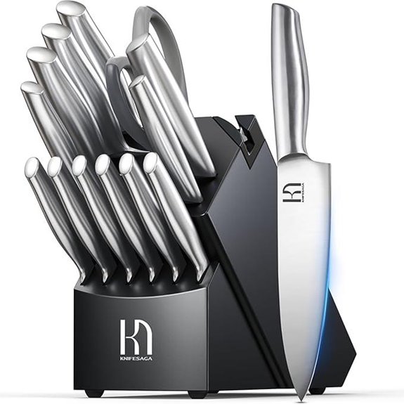 Japanese 14-Piece High-Carbon Stainless Steel Knife Set