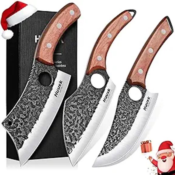 Huusk 3-Piece Japanese Meat Chef Knife Set