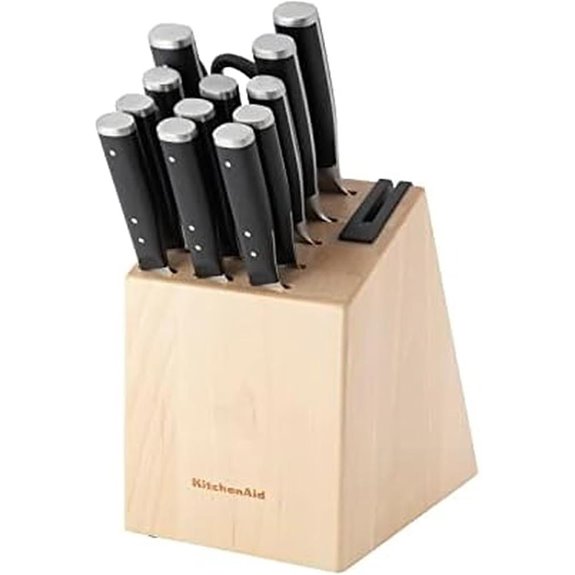 KitchenAid Forged Knife Block Set with Sharpener