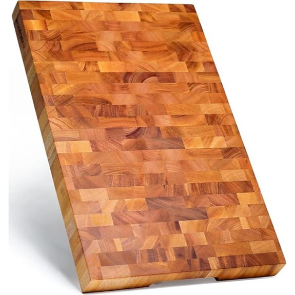 ShumarU Mahogany End-Grain Cutting Board (20x13x1.6)