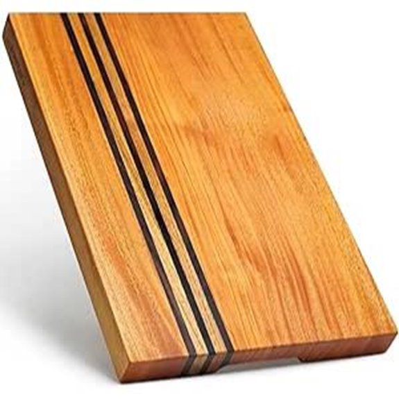 Shumarus Mahogany Cutting Board with Inlays and Handles