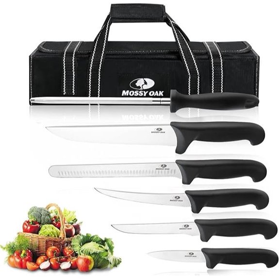 Mossy Oak 6-Piece Kitchen Knife Set with Roll
