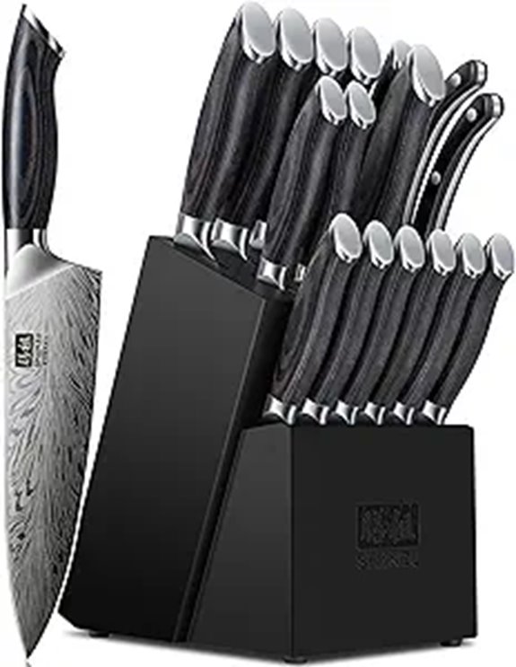 SHAN ZU 16-Piece Ultra Sharp Kitchen Knife Set