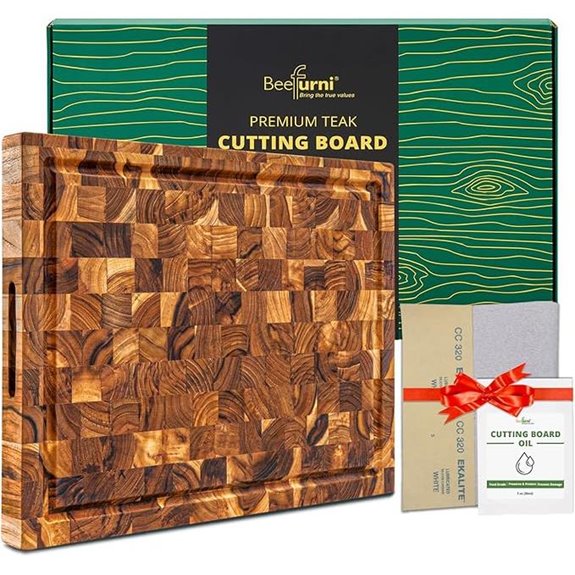 Beefurni Teak Wood End Grain Cutting Board