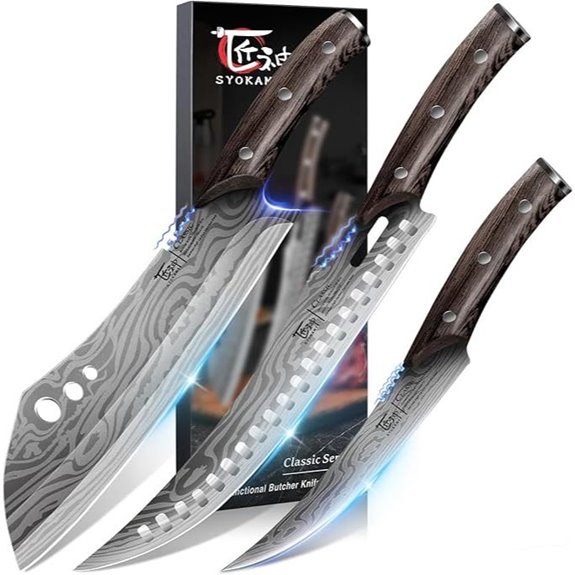 Butcher Knife Set 3-Piece Kitchen Knife Set
