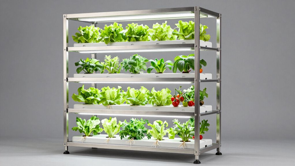hydroponic rack features