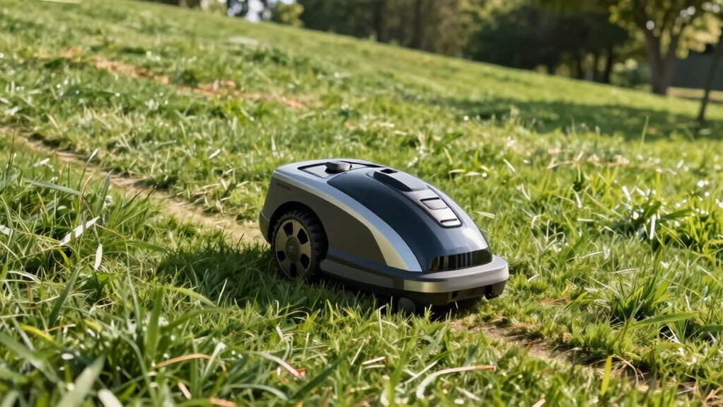 robot mower hillside limitations
