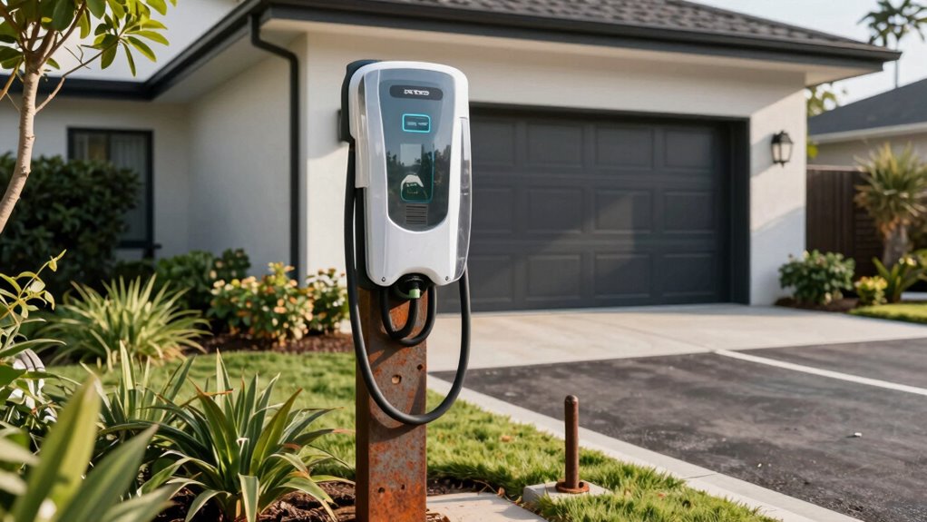 weatherproof outdoor ev installation