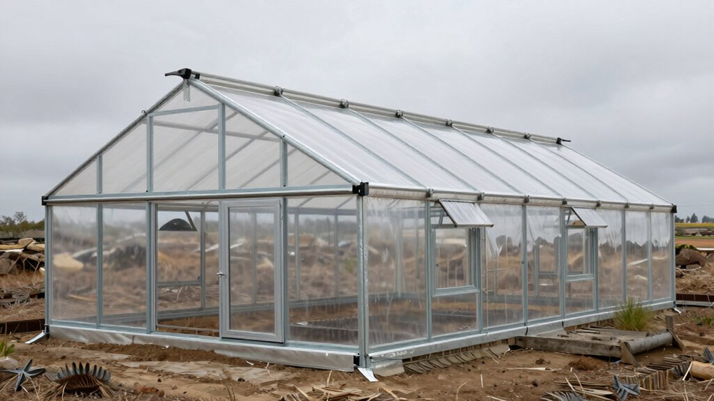 wind resistant reinforced greenhouse design