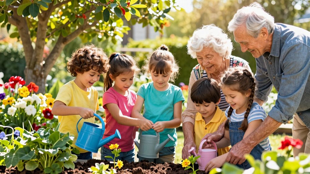 building bonds through gardening