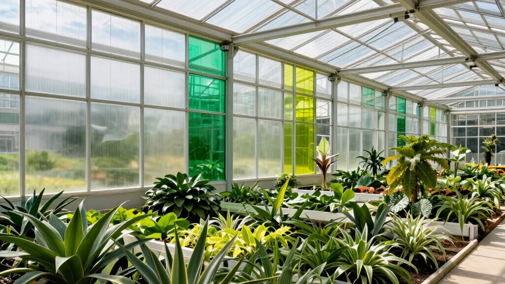greenhouse glazing for optimal climate