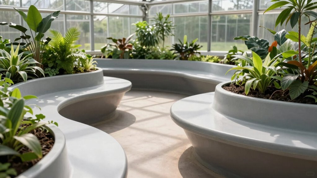 optimized automated greenhouse benches