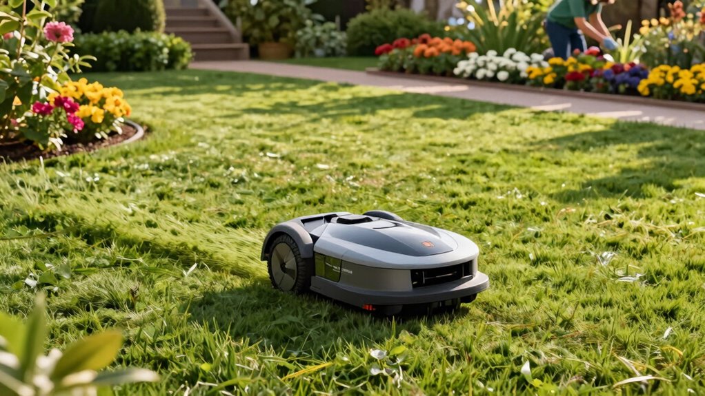 routine driven robotic lawn care