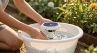 DIY A Water Bowl Planter With A Cheap Solar Fountain And Bring Cooling Sound And Color To Your Summer Garden