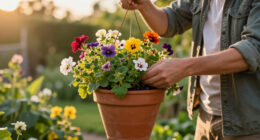 Step-by-Step To A Fall Hanging Basket Full Of Color And Charm